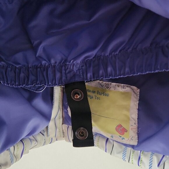 BURTON | Snowboard ski jacket striped white purple sz 10 12 - Picture 5 of 8